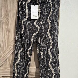 LexBreezy-Black and White Floral Pants